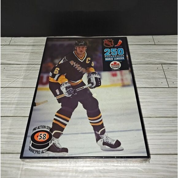 Vintage 1993 NHL Mario Lemieux Pittsburgh Penguins 250 Piece Puzzle #30900-9 New - Picture 1 of 6